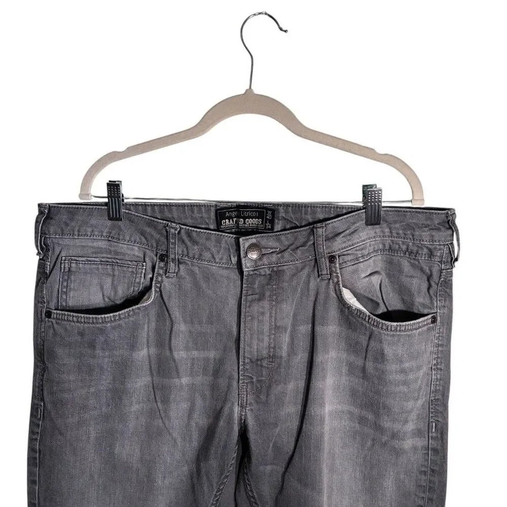 Angelo Litrico Crafted Goods, Slim Leg, Gray Men’s Jeans. 40x34 W/ 10.5” Inseam